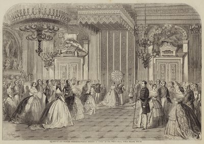 Prince and Princess Frederick-William holding a Court in the White Hall, Royal Palace, Berlin by Gustave Janet